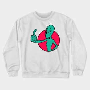 Alient thumbs up Crewneck Sweatshirt